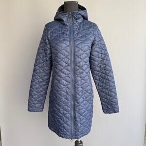 The North Face womens Thermoball hooded parka coat - navy blue - size S